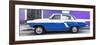 Cuba Fuerte Collection Panoramic - American Classic Car White and Blue-Philippe Hugonnard-Framed Photographic Print