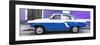 Cuba Fuerte Collection Panoramic - American Classic Car White and Blue-Philippe Hugonnard-Framed Photographic Print