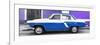 Cuba Fuerte Collection Panoramic - American Classic Car White and Blue-Philippe Hugonnard-Framed Photographic Print