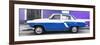 Cuba Fuerte Collection Panoramic - American Classic Car White and Blue-Philippe Hugonnard-Framed Photographic Print