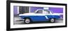 Cuba Fuerte Collection Panoramic - American Classic Car White and Blue-Philippe Hugonnard-Framed Photographic Print