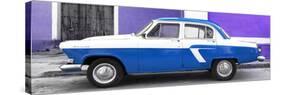 Cuba Fuerte Collection Panoramic - American Classic Car White and Blue-Philippe Hugonnard-Stretched Canvas