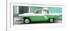 Cuba Fuerte Collection Panoramic - American Classic Car White and Green-Philippe Hugonnard-Framed Photographic Print