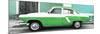 Cuba Fuerte Collection Panoramic - American Classic Car White and Green-Philippe Hugonnard-Mounted Photographic Print