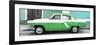 Cuba Fuerte Collection Panoramic - American Classic Car White and Green-Philippe Hugonnard-Framed Photographic Print