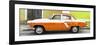 Cuba Fuerte Collection Panoramic - American Classic Car White and Orange-Philippe Hugonnard-Framed Photographic Print