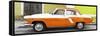 Cuba Fuerte Collection Panoramic - American Classic Car White and Orange-Philippe Hugonnard-Framed Stretched Canvas