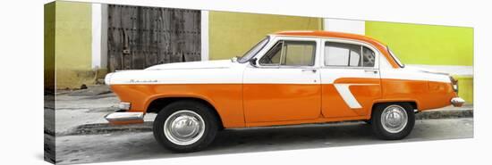 Cuba Fuerte Collection Panoramic - American Classic Car White and Orange-Philippe Hugonnard-Stretched Canvas