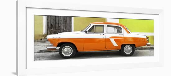 Cuba Fuerte Collection Panoramic - American Classic Car White and Orange-Philippe Hugonnard-Framed Photographic Print