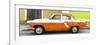 Cuba Fuerte Collection Panoramic - American Classic Car White and Orange-Philippe Hugonnard-Framed Photographic Print