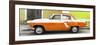 Cuba Fuerte Collection Panoramic - American Classic Car White and Orange-Philippe Hugonnard-Framed Photographic Print