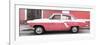 Cuba Fuerte Collection Panoramic - American Classic Car White and Pink-Philippe Hugonnard-Framed Photographic Print