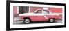 Cuba Fuerte Collection Panoramic - American Classic Car White and Pink-Philippe Hugonnard-Framed Photographic Print