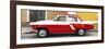 Cuba Fuerte Collection Panoramic - American Classic Car White and Red-Philippe Hugonnard-Framed Photographic Print