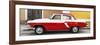 Cuba Fuerte Collection Panoramic - American Classic Car White and Red-Philippe Hugonnard-Framed Photographic Print