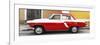 Cuba Fuerte Collection Panoramic - American Classic Car White and Red-Philippe Hugonnard-Framed Photographic Print