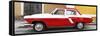 Cuba Fuerte Collection Panoramic - American Classic Car White and Red-Philippe Hugonnard-Framed Stretched Canvas