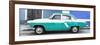 Cuba Fuerte Collection Panoramic - American Classic Car White and Turquoise-Philippe Hugonnard-Framed Photographic Print