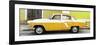 Cuba Fuerte Collection Panoramic - American Classic Car White and Yellow-Philippe Hugonnard-Framed Photographic Print