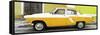 Cuba Fuerte Collection Panoramic - American Classic Car White and Yellow-Philippe Hugonnard-Framed Stretched Canvas