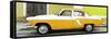 Cuba Fuerte Collection Panoramic - American Classic Car White and Yellow-Philippe Hugonnard-Framed Stretched Canvas