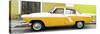 Cuba Fuerte Collection Panoramic - American Classic Car White and Yellow-Philippe Hugonnard-Stretched Canvas