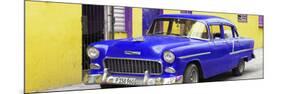 Cuba Fuerte Collection Panoramic - Beautiful Classic American Blue Car-Philippe Hugonnard-Mounted Photographic Print