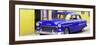 Cuba Fuerte Collection Panoramic - Beautiful Classic American Blue Car-Philippe Hugonnard-Framed Premium Photographic Print