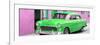 Cuba Fuerte Collection Panoramic - Beautiful Classic American Green Car-Philippe Hugonnard-Framed Photographic Print