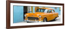 Cuba Fuerte Collection Panoramic - Beautiful Classic American Orange Car-Philippe Hugonnard-Framed Photographic Print