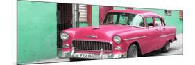 Cuba Fuerte Collection Panoramic - Beautiful Classic American Pink Car-Philippe Hugonnard-Mounted Photographic Print