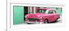 Cuba Fuerte Collection Panoramic - Beautiful Classic American Pink Car-Philippe Hugonnard-Framed Premium Photographic Print