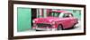 Cuba Fuerte Collection Panoramic - Beautiful Classic American Pink Car-Philippe Hugonnard-Framed Premium Photographic Print