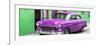 Cuba Fuerte Collection Panoramic - Beautiful Classic American Purple Car-Philippe Hugonnard-Framed Photographic Print