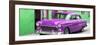 Cuba Fuerte Collection Panoramic - Beautiful Classic American Purple Car-Philippe Hugonnard-Framed Photographic Print