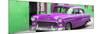 Cuba Fuerte Collection Panoramic - Beautiful Classic American Purple Car-Philippe Hugonnard-Mounted Photographic Print