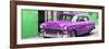 Cuba Fuerte Collection Panoramic - Beautiful Classic American Purple Car-Philippe Hugonnard-Framed Photographic Print