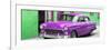 Cuba Fuerte Collection Panoramic - Beautiful Classic American Purple Car-Philippe Hugonnard-Framed Photographic Print