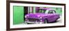 Cuba Fuerte Collection Panoramic - Beautiful Classic American Purple Car-Philippe Hugonnard-Framed Photographic Print