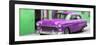 Cuba Fuerte Collection Panoramic - Beautiful Classic American Purple Car-Philippe Hugonnard-Framed Photographic Print