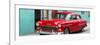 Cuba Fuerte Collection Panoramic - Beautiful Classic American Red Car-Philippe Hugonnard-Framed Premium Photographic Print