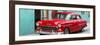 Cuba Fuerte Collection Panoramic - Beautiful Classic American Red Car-Philippe Hugonnard-Framed Premium Photographic Print