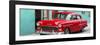 Cuba Fuerte Collection Panoramic - Beautiful Classic American Red Car-Philippe Hugonnard-Framed Premium Photographic Print
