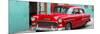 Cuba Fuerte Collection Panoramic - Beautiful Classic American Red Car-Philippe Hugonnard-Mounted Premium Photographic Print