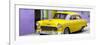 Cuba Fuerte Collection Panoramic - Beautiful Classic American Yellow Car-Philippe Hugonnard-Framed Photographic Print