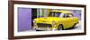 Cuba Fuerte Collection Panoramic - Beautiful Classic American Yellow Car-Philippe Hugonnard-Framed Photographic Print