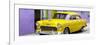 Cuba Fuerte Collection Panoramic - Beautiful Classic American Yellow Car-Philippe Hugonnard-Framed Photographic Print