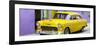 Cuba Fuerte Collection Panoramic - Beautiful Classic American Yellow Car-Philippe Hugonnard-Framed Photographic Print