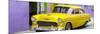 Cuba Fuerte Collection Panoramic - Beautiful Classic American Yellow Car-Philippe Hugonnard-Mounted Photographic Print