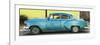 Cuba Fuerte Collection Panoramic - Beautiful Retro Blue Car-Philippe Hugonnard-Framed Photographic Print